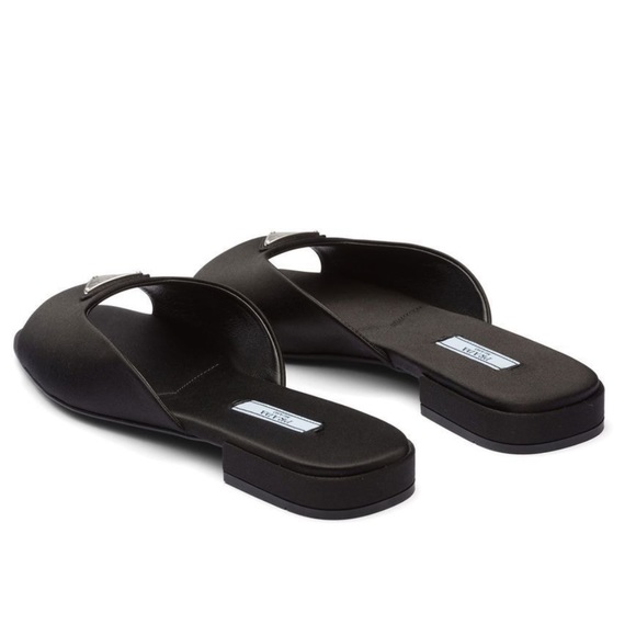✨PRADA✨Satin Flat Slide Sandals - Picture 3 of 7